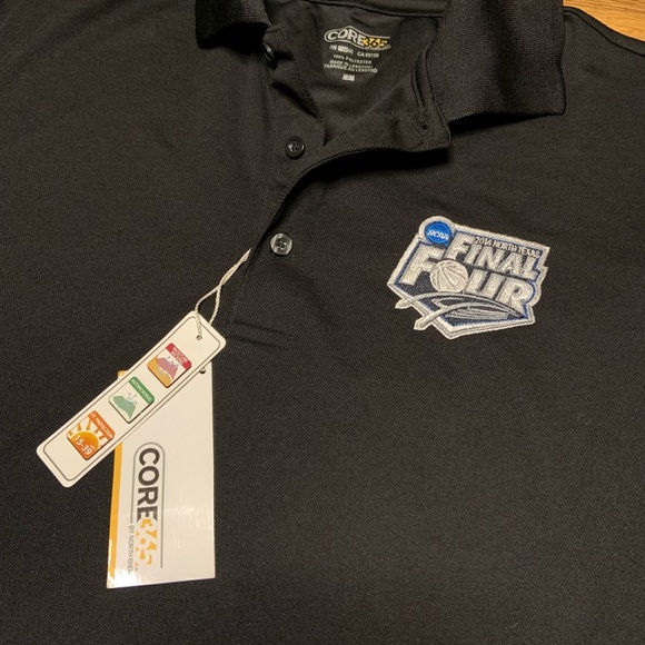 Men’s Basketball Final Four Dallas North Texas Market Black Polo Shirt New - Picture 5 of 6